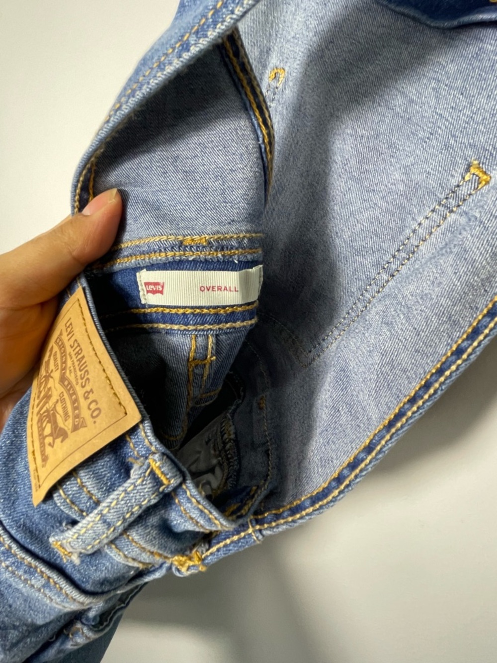 Levi's Girls Denim Overalls Blue Size 12 Stretch Adjustable Straps Pockets NWT - Picture 13 of 15
